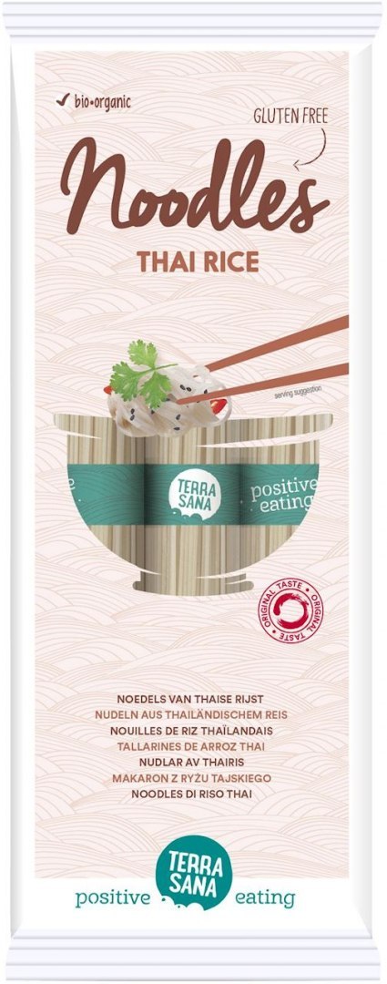 MAKARON (RYŻOWY Z RYŻU TAJSKIEGO) BEZGLUTENOWY BIO 250 g - TERRASANA