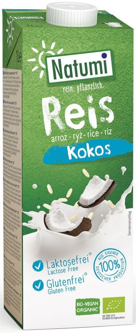 NAPÓJ RYŻOWO-KOKOSOWY BEZGLUTENOWY BIO 1 L - NATUMI MLEKO