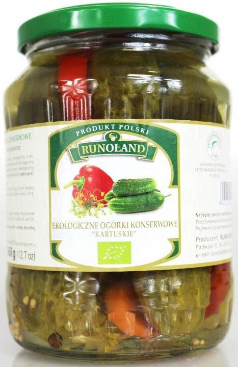OGÓRKI KONSERWOWE KARTUSKIE BIO 670 g - RUNOLAND