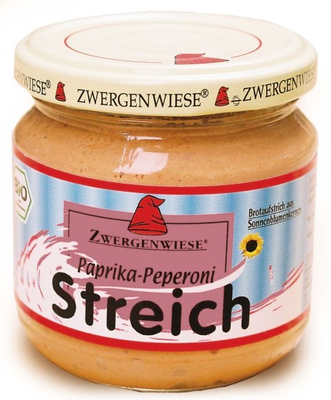 PASTA SŁONECZNIKOWA Z PAPRYKĄ PEPPERONI BEZGLUTENOWA BIO 180 g - ZWERGENWIESE