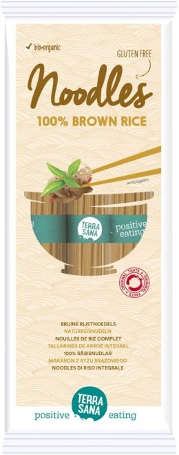 MAKARON (RYŻOWY RAZOWY 100%) BEZGLUTENOWY BIO 250 g - TERRASANA