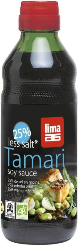 SOS SOJOWY TAMARI 25% MNIEJ SOLI BEZGLUTENOWY BIO 500 ml - LIMA