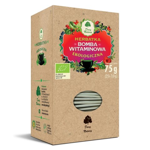 HERBATKA BOMBA WITAMINOWA BIO (25 x 3 g) - DARY NATURY