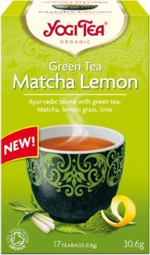 HERBATKA ZIELONA Z CYTRYNĄ I MATCHĄ BIO (17 x 1,8 g) 30,6 g - YOGI TEA