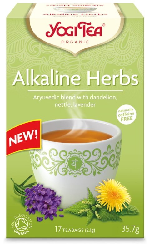HERBATKA ZIOŁA ALKALICZNE (MNISZEK, PORZYWA, LAWENDA) BIO (17 x 2,1 g) 35,7 g - YOGI TEA