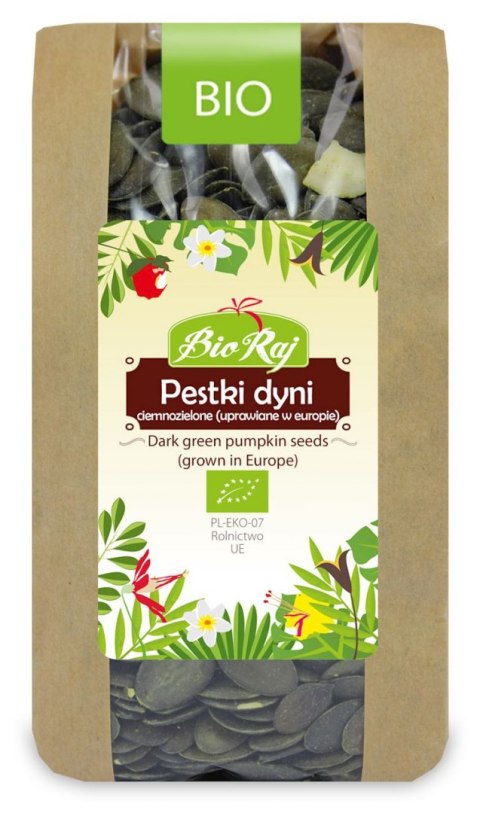 PESTKI DYNI CIEMNOZIELONE (UPRAWIANE W EUROPIE) BIO 300 g - BIO RAJ