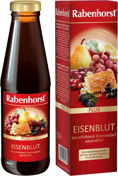 NAPÓJ OWOCOWO-ZIOŁOWY Z ŻELAZEM I WITAMINAMI C, B1, B2, B12 450 ml - RABENHORST