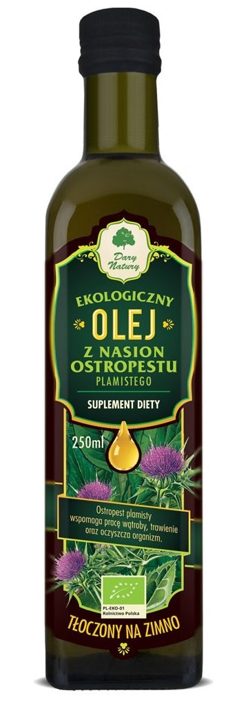 OLEJ Z NASION OSTROPESTU PLAMISTEGO BIO 250 ml - DARY NATURY