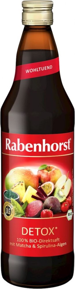 SOK WIELOOWOCOWY Z BURAKIEM, MATCHA I SPIRULINĄ BIO 750 ml - RABENHORST