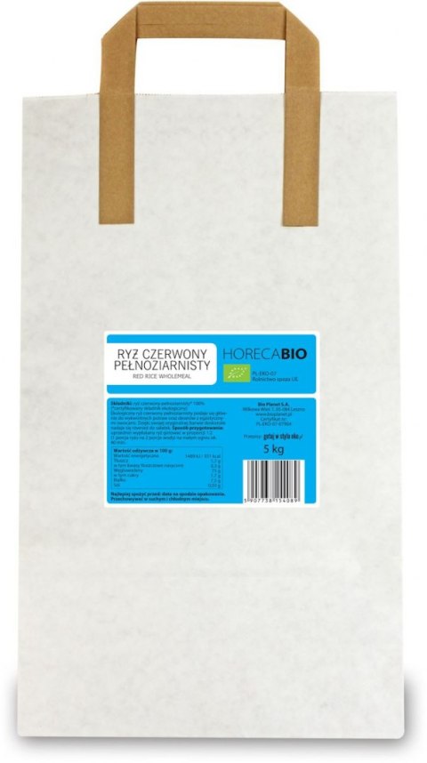 RYŻ CZERWONY PEŁNOZIARNISTY BIO 5 kg - HORECA
