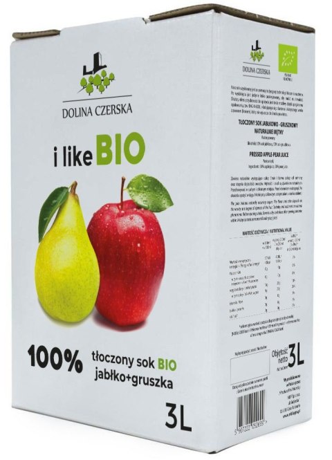 SOK JABŁKOWO - GRUSZKOWY BIO 3 L - DOLINA CZERSKA