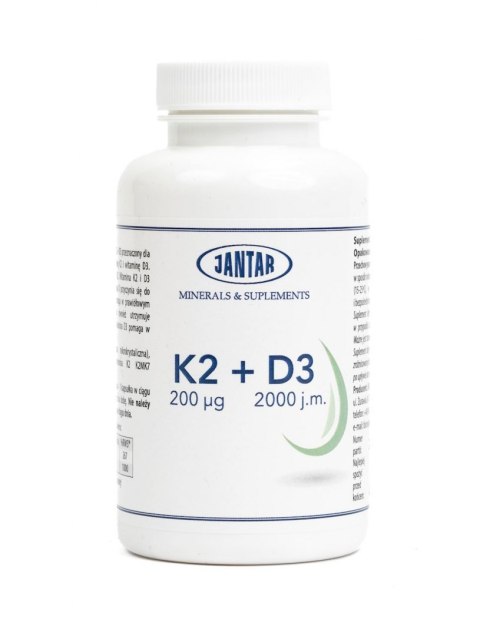 WITAMINA K2 + D3 90 KAPSUŁEK - JANTAR