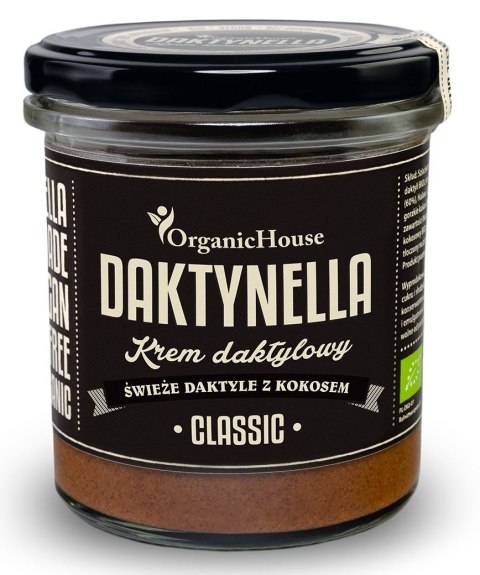 KREM KOKOSOWO-DAKTYLOWY CLASSIC BEZGLUTENOWY BIO 280 g - ORGANIC HOUSE (DAKTYNELLA)