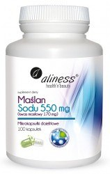 Maślan Sodu 720 mg (Kwas masłowy 170 mg) x 100 VEGE kaps. - Aliness