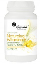 Naturalna witamina E 400IU D-alfa-tokoferyl x 100 kaps . - Aliness