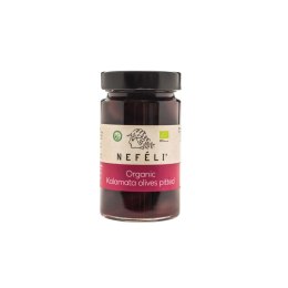 OLIWKI CZARNE KALAMATA BEZ PESTEK W ZALEWIE BIO 295 g - NEFELI