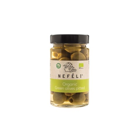 OLIWKI ZIELONE BEZ PESTEK W ZALEWIE BIO 295 g - NEFELI