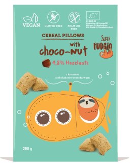 PODUSZECZKI ZBOŻOWE Z KREMEM CZEKOLADOWO - ORZECHOWYM BEZGLUTENOWE BIO 200 g - ME GUSTO (SUPER FUDGIO)