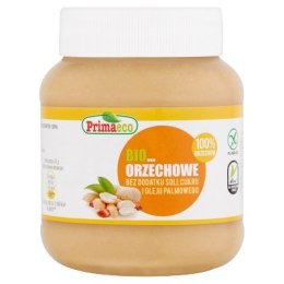 PASTA ORZECHOWA Z ORZESZKÓW ARACHIDOWYCH BEZ DODATKU SOLI I CUKRU BIO 350 g - PRIMAECO