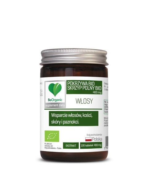 SKRZYP + POKRZYWA EKSTRAKT BIO 400 mg 100 TABLETEK - BE ORGANIC
