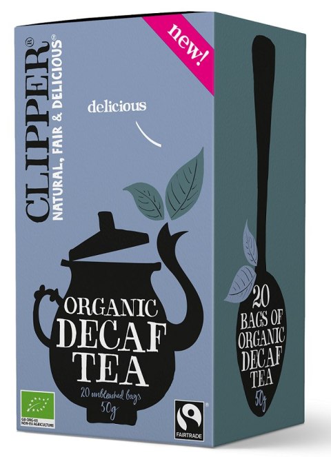 HERBATA CZARNA BEZKOFEINOWA FAIR TRADE BIO 50 g (20 x 2,5 g) - CLIPPER