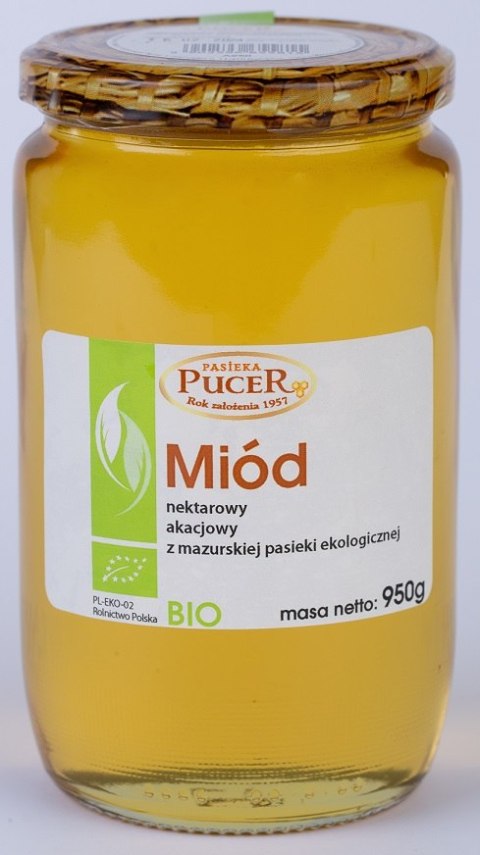 MIÓD NEKTAROWY AKACJOWY BIO 950 g - PASIEKA PUCER