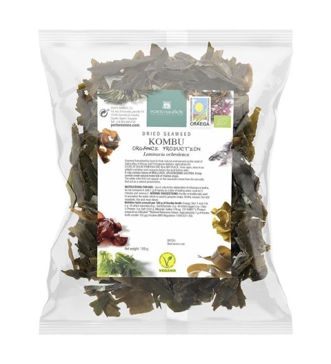 ALGI MORSKIE SUSZONE - KOMBU BIO 100 g (TOREBKA FOLIOWA) - PORTO MUINOS