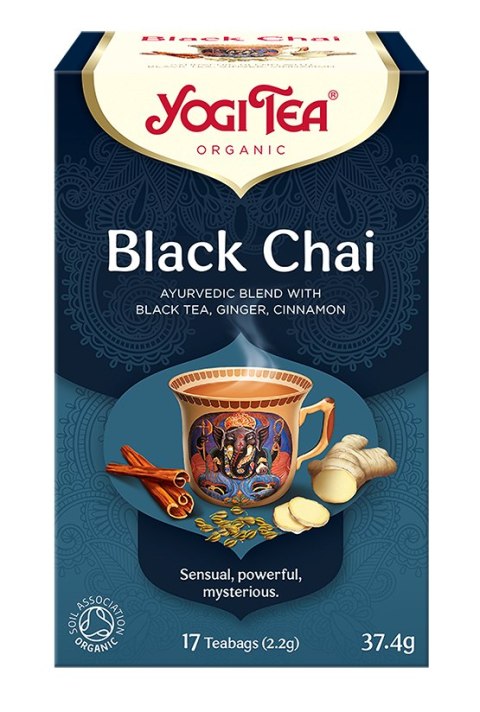 HERBATA CZARNA BLACK CHAI Z IMBIREM I CYNAMONEM BIO (17 x 2,2 g) 37,4 g - YOGI TEA