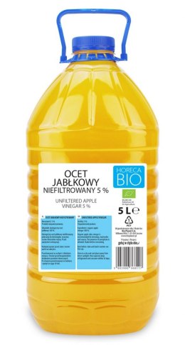 OCET JABŁKOWY NIEFILTROWANY BIO 5 % 5 L - HORECA
