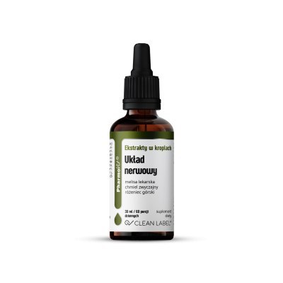 KROPLE NA UKŁAD NERWOWY BEZGLUTENOWE 30 ml - PHARMOVIT (CLEAN LABEL)
