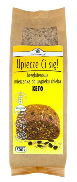 MIESZANKA DO WYPIEKU CHLEBA BEZGLUTENOWA (KETO) 500 g - PIĘĆ PRZEMIAN
