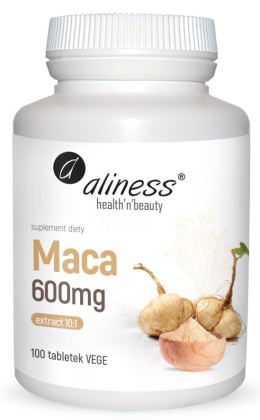 Maca ekstrakt 10:1 600mg Aliness
