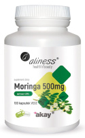 Moringa ekstrakt 20% 500mg x 100 vege caps - Aliness