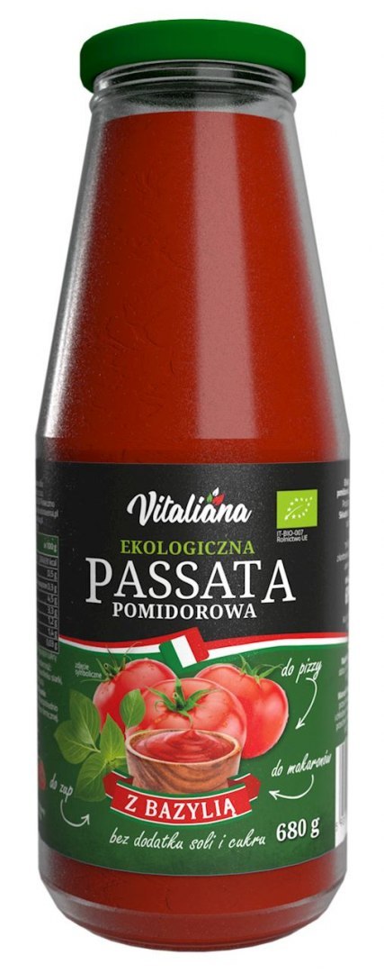 PASSATA POMIDOROWA Z BAZYLIĄ BIO 680 g - VITALIANA