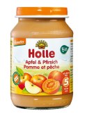 DESEREK JABŁKO - BRZOSKWINIA BEZGLUTENOWY PO 5 MIESIĄCU DEMETER BIO 190 g (SŁOIK) - HOLLE