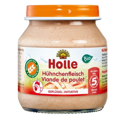 OBIADEK MIĘSNY KURCZAK BEZ DODATKU CUKRÓW BEZGLUTENOWY PO 5 MIESIĄCU BIO 125 g (SŁOIK) - HOLLE