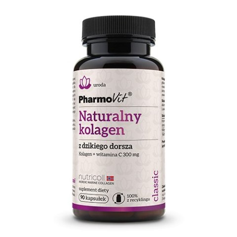 KOLAGEN Z DZIKIEGO DORSZA Z WITAMINĄ C BEZGLUTENOWY 90 KAPSUŁEK 36 g - PHARMOVIT (CLASSIC)
