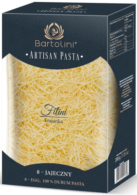 MAKARON (SEMOLINOWY) 8-JAJECZNY KRAJANKA ŚREDNIA 200 g - BARTOLINI