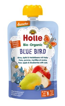 MUS W TUBCE GRUSZKA - JABŁKO - JAGODA - OWIES BEZ DODATKU CUKRÓW OD 6 MIESIĄCA DEMETER BIO 100 g - HOLLE