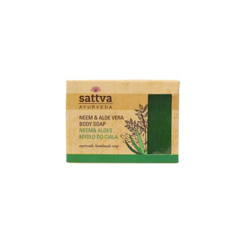 MYDŁO W KOSTCE DO CIAŁA NEEM I ALOES 125 g - SATTVA