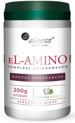 EL-AMINO Kompleks aminokwasów pomarańcza, proszek 200 g Aliness