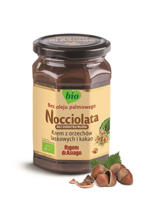 KREM Z ORZECHÓW LASKOWYCH I KAKAO BEZ DODATKU MLEKA BEZGLUTENOWY BIO 250 g - NOCCIOLATA