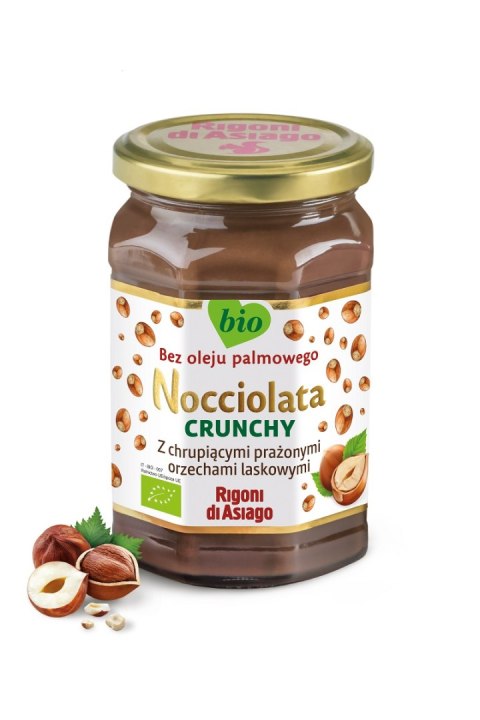 KREM Z ORZECHÓW LASKOWYCH I KAKAO CRUNCHY BEZGLUTENOWY BIO 250 g - NOCCIOLATA