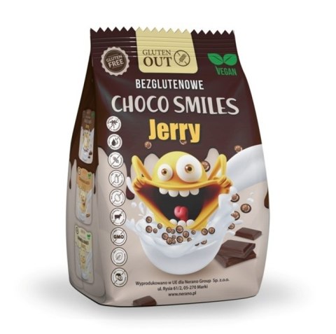 CHRUPKI ZBOŻOWE KAKAOWE "SMILES" BEZGLUTENOWE 375 g - JERRY