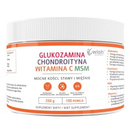 WISH GLUKOZAMINA CHONDROITYNA MSM WITAMINA C 250G
