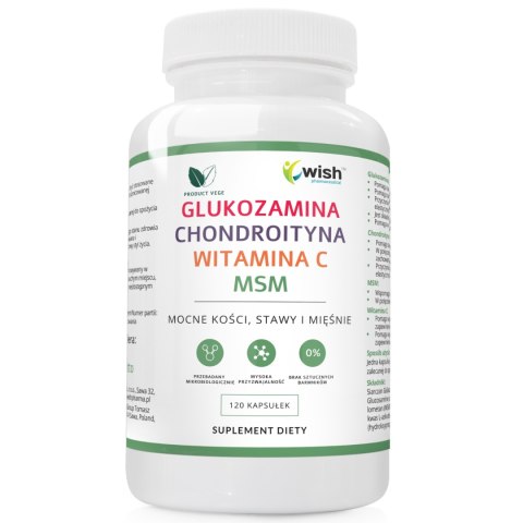 WISH GLUKOZAMINA COMPLEX 120 KAPSUŁEK VEGE