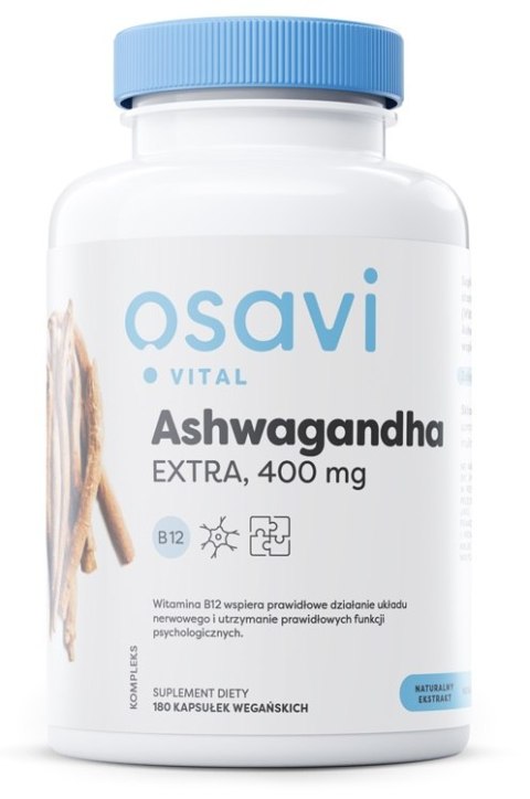 OSAVI ASHWAGANDHA EXTRA VITAL 400MG 180 VEGAN CAPS