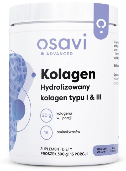 OSAVI KOLAGEN HYDROLIZOWANY TYPU I III 300G