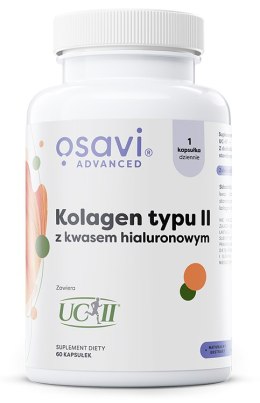 OSAVI KOLAGEN TYPU II Z KWASEM HIALURONOWYM 60 CAPS