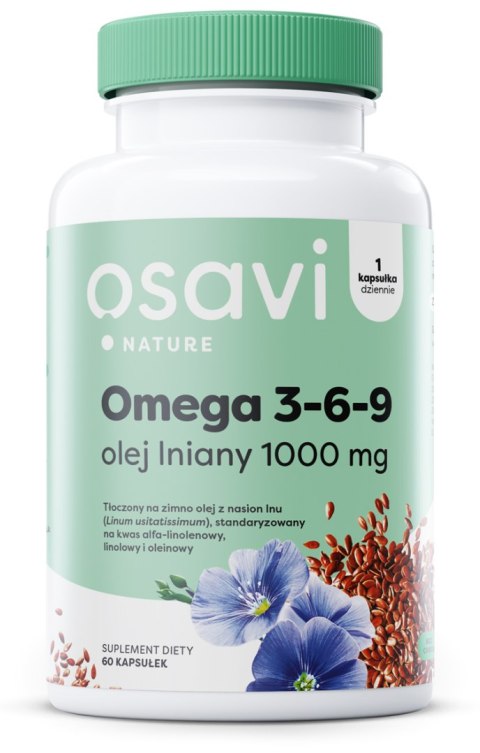 OSAVI OMEGA 3-6-9 OLEJ LNIANY 1000MG 60 SOFTGELS